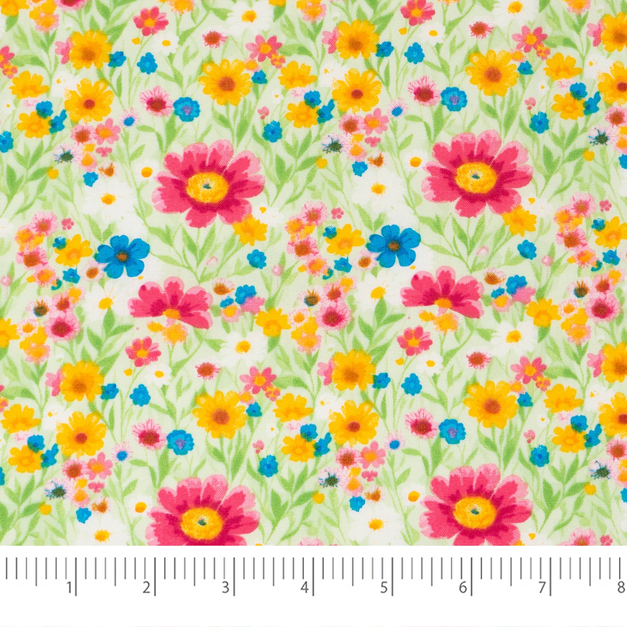 SINGER Pink Green Spring Premium Square Cotton Fabric Bundle